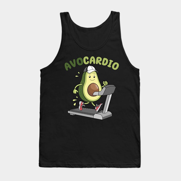 AVOCARDIO Avocado Cardio Funny Workout Tank Top by amitsurti